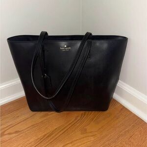 kate spade Black Leather Tote with Dual Shoulder Straps